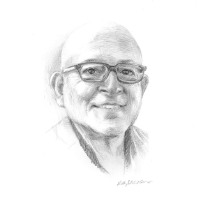 Sketched Portrait of Dr. Thomas W. Barkley Jr.