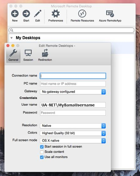macintosh remote desktop client