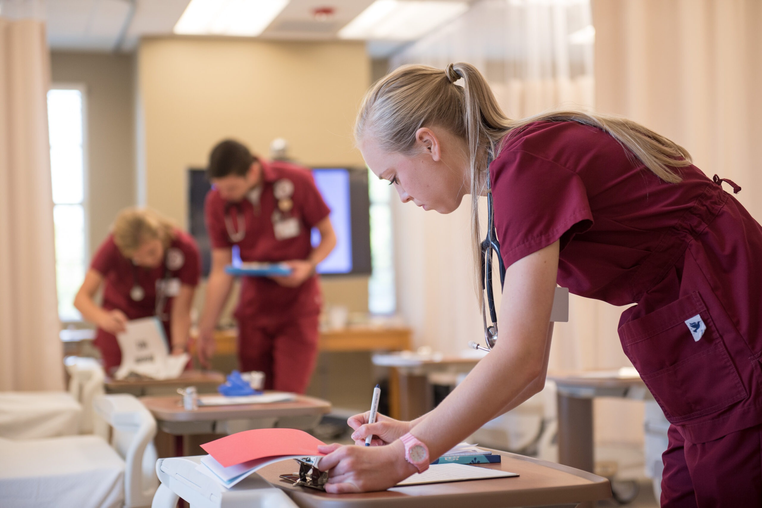 Image of student in clinical practice lab